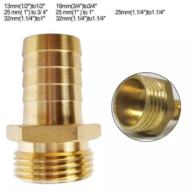 Reliable Brass Hose Tail Connector with Male BSP Thread for Fuel Pipe 2Pcs Set