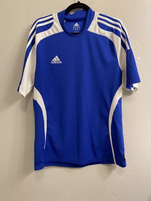 Adidas Women’s Size Large Blue White Toque Jersey Clima365 Soccer Shirt (flaw)