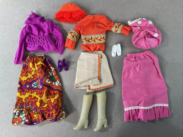 Vintage MOD Barbie Fashion Lot - Peasant Pleasant 3482 Purple Pleasers 3483 7747