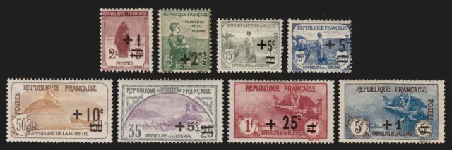 n°162/169, Orphelins de guerre, série complète, neufs * avec charnière - TB