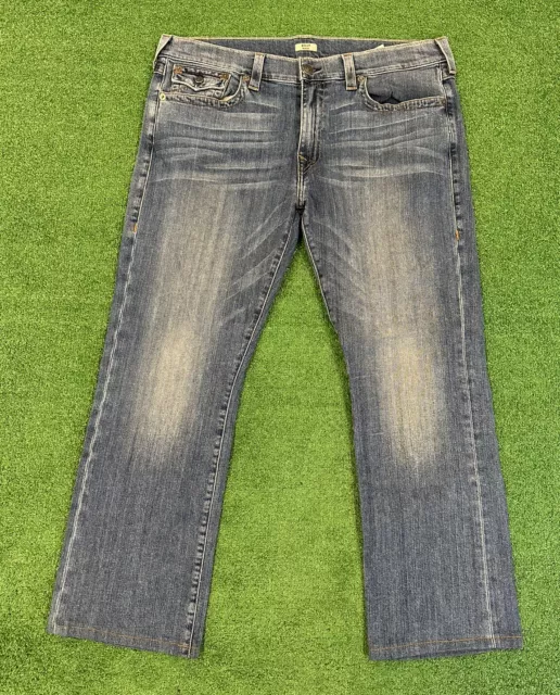 Vintage True Religion USA Billy Flap Pocket Bootcut blue Jeans Mens Size 40 X 30