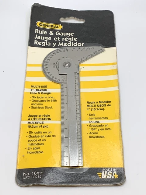 General Tools Multi-Purpose Pocket Rule and Gauge Tool 16ME