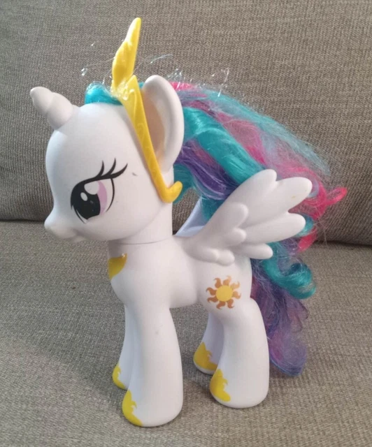 My Little Pony Princess Celestia 8" Unicorn Figure Brushable Hair 2013 Crown
