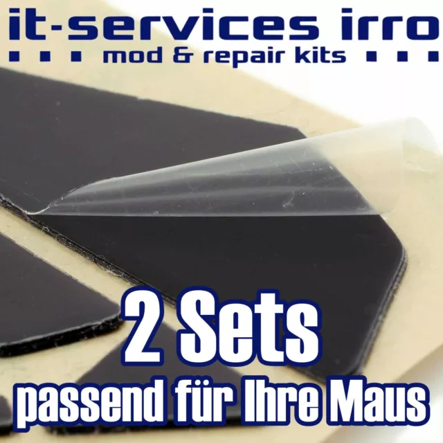 2x Mausgleiter Mausfüße Mouse Glides Gleitfüße passend für Ihre Maus