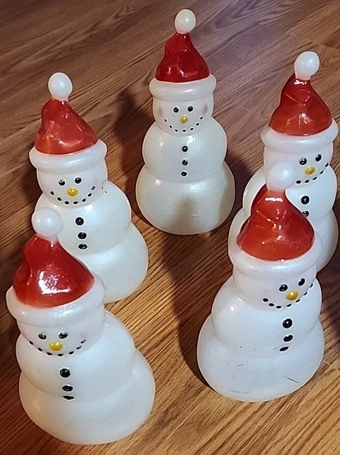 5 Snowman Christmas Pathway Light Toppers - Cover Only Blow Mold - 9"