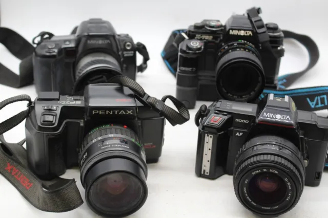 C x4 Vintage SLR Film Cameras Inc. Minolta X-700, Minolta 5000 etc