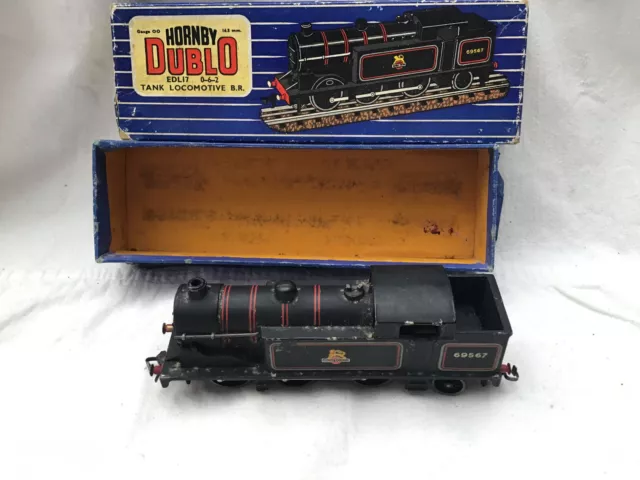 Hornby Dublo 3 Rail Edl17  Class N2 Br Black 69567 Tank Locomotive - Boxed