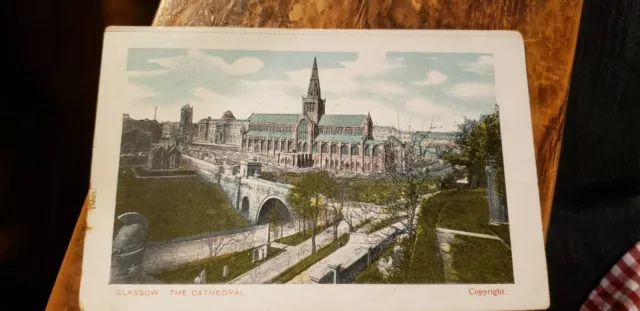 The Cathedral Glascow Scotland Copyrighted Color Image Diveded back Postcard