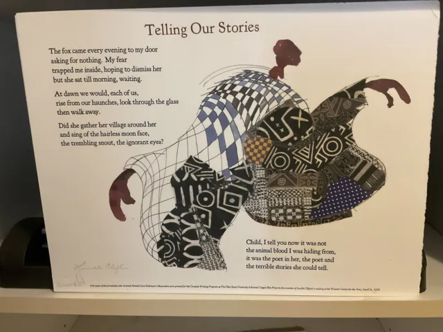 LUCILLE CLIFTON.  TELLING OUR STORIES.  1/150 SIGNED By Poet And Artist!!