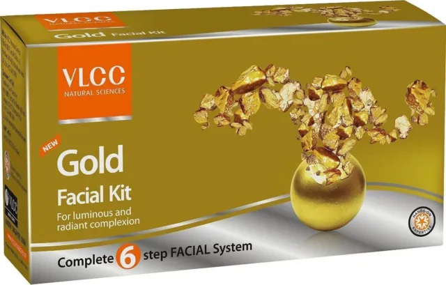 VLCC GOLD Gesichts-Kit - 6 Schritte - hell & strahlend & natürliches Leuchten - 60 Gramm 2