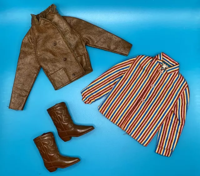 Vintage Barbie Doll Mod KEN #1429 Rally Gear Outfit 1969 Shirt Jacket Boots