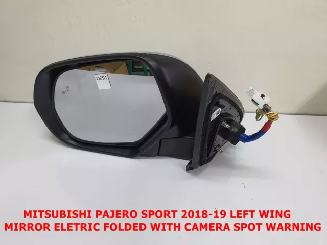 Dhl Genuine Left Wing Mirror Eletric Folded With Camera Spot Warning For Pajero