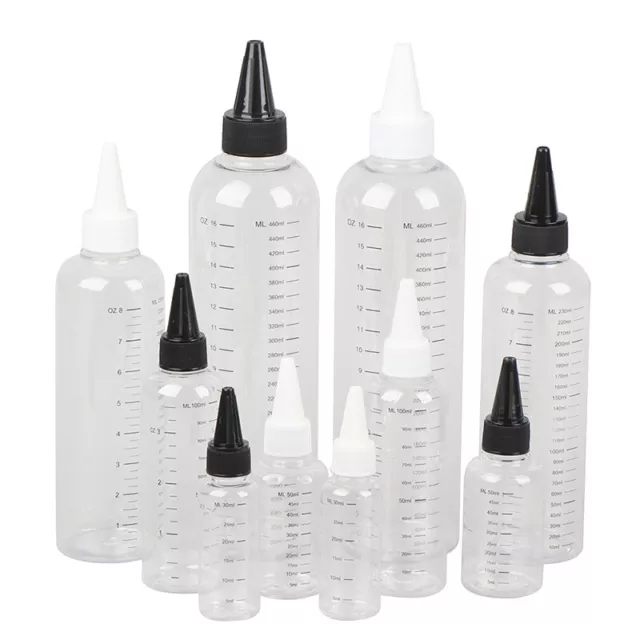 Plastic Refillable Bottle Oil Liquid Dropper Bottles Pigment Ink Contain-SA _t