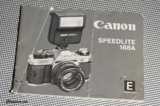 -En- Canon Speedlite 188A Mode D'emploi Notice Manual