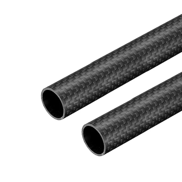 Carbono Fibra Redondo Tubo 16x14x500mm 3K Rollo Envuelto Mate Superficie 2uds