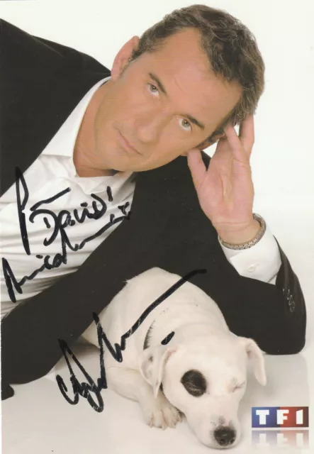 Autographe Original: CHRISTOPHE DECHAVANNE / Carte TF1 .