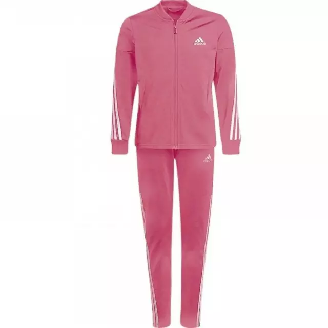 Girls Adidas AEROREADY Tracksuit Two Piece Pink New Genuine Size 9-10 Years