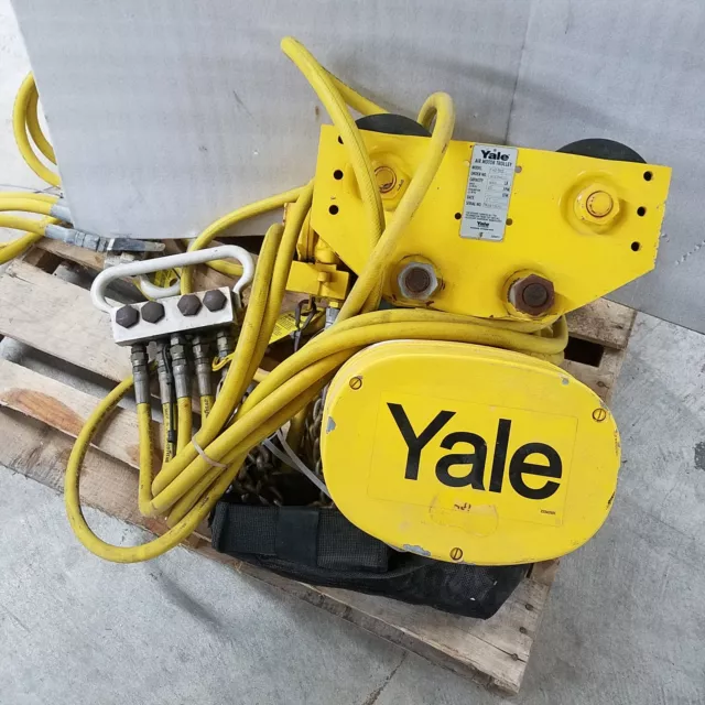 Yale FADT02 Air Driven Chain Hoist, 1 Ton, 4000lb Cap., 60 FPM - USED