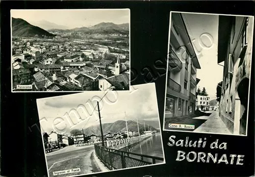Cartolina Saluti da Bornate (Serravalle Sesia), vedutine - Vercelli