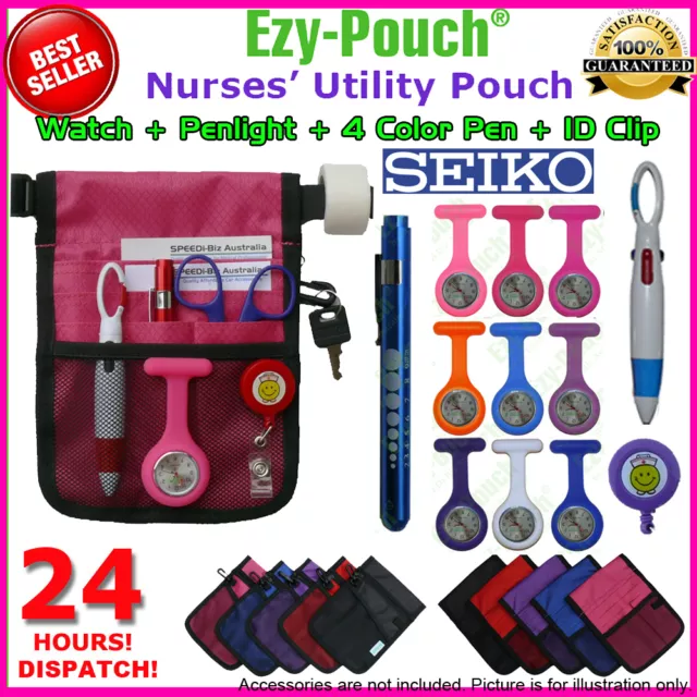 High Quality Nurse Pouch Aged Care Bag Pocket+Medical Pen Light+Watch Pick Bonus