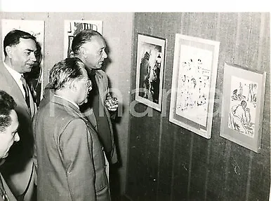 1955 ca GENOVA Palmiro TOGLIATTI in visita a mostra d'arte *Foto 18x13 cm