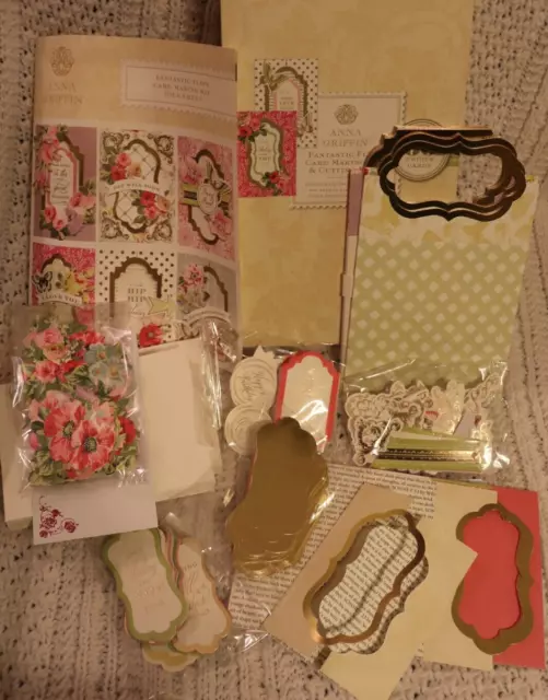 Kit de fabricación de tarjetas Anna Griffin fantástico volteretas papel flores mariposas
