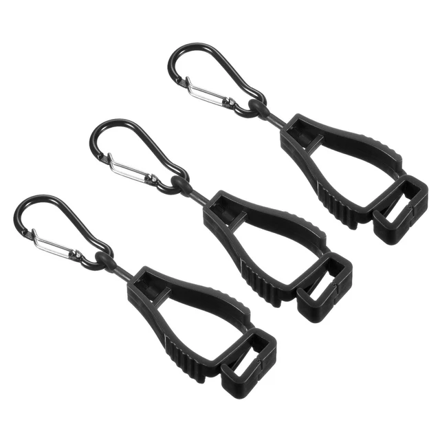 Guanto Protezione,3pz Guanti Afferra Cattura Evita Perdita Gancio Clips,Nero