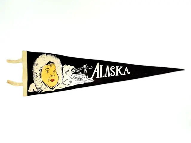 Vintage 1952 Alaska Pennant Black/White Souvenir Collectible