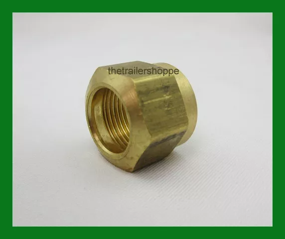 VelVac Air Brake Tube Fitting Nylon DOT Approved 1/4" Brass Nut 10 PC