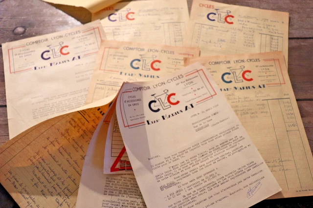 Facture Ancienne Lyon Cycles 1957 – Document Vélo Cyclisme Haute-Savoie – 7 Pages