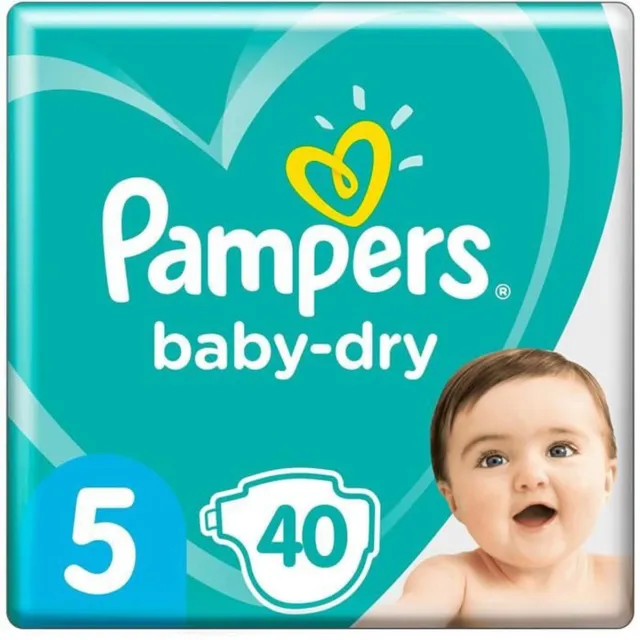 LOT DE 2 - PAMPERS - Baby-Dry Taille 5 (11-16kg) - Couches Bébé - paquet de 41 c