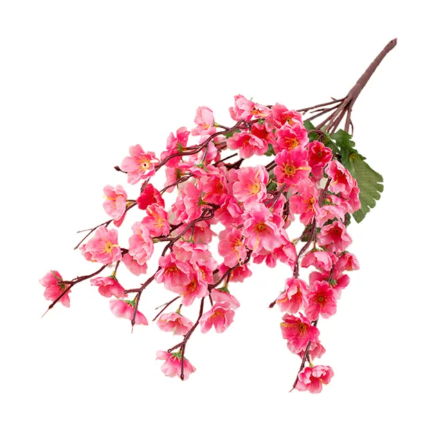 Flor artificial forma realista multipropósito nueve ramas en una flor de ciruela