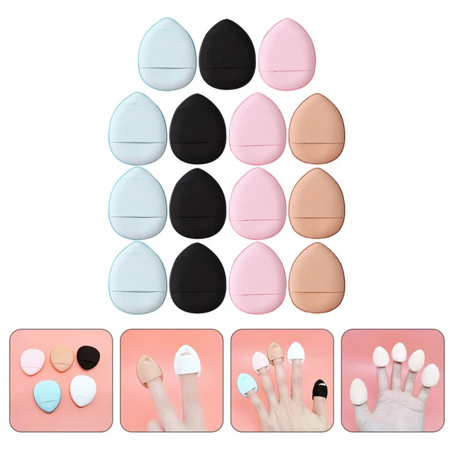 15 piezas bocanadas de maquillaje transpirables reutilizables pequeñas bocanadas faciales