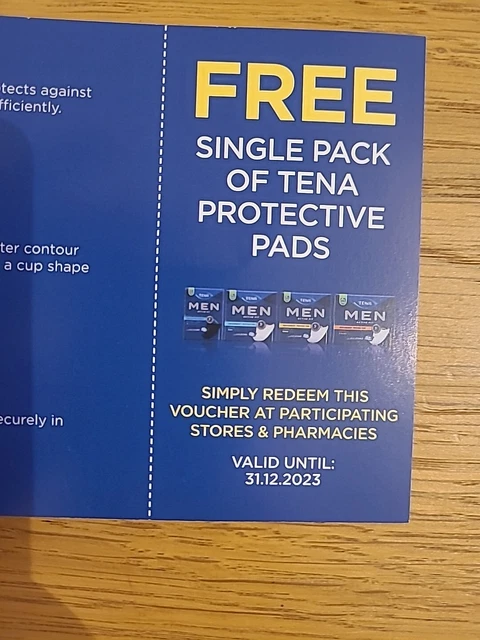 Tena Men Active Fit Absorbent Protector Voucher