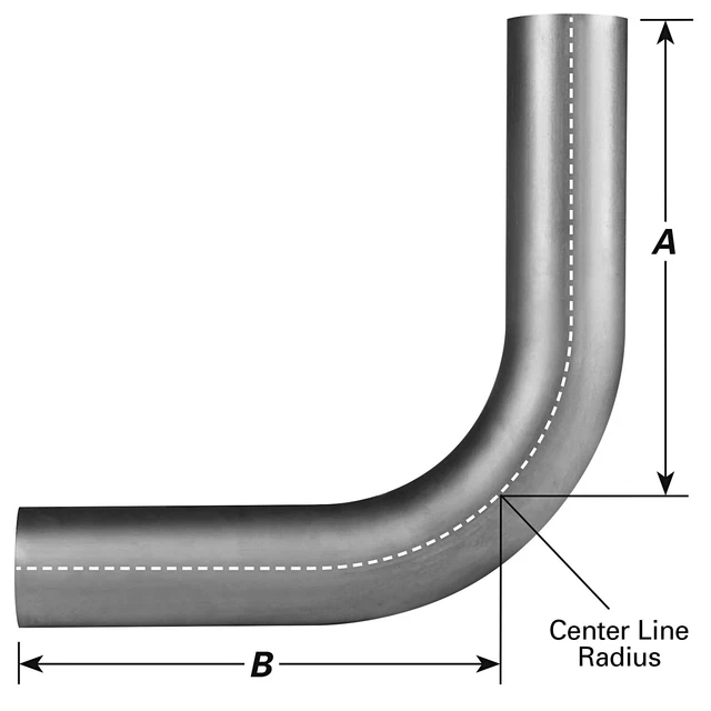 AP Exhaust® - Elbow - 90°, 4" Dia., OD-OD, 4 1/2"- 4 1/2" Lgth, 4 1/2" CLR,