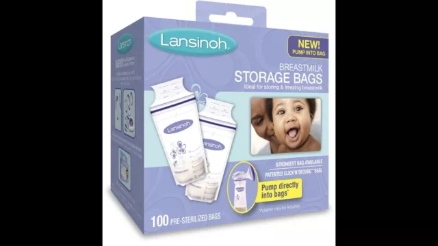 Lansinoh Breastmilk Storage Bags, 100 Count, BPA Free and BPS Free