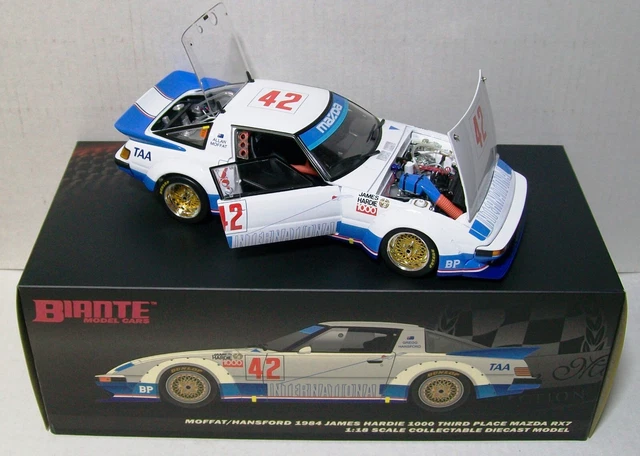 MAZDA RX7 - BLACK - PLAIN BODY RACECAR - LE of 500 - 1:18