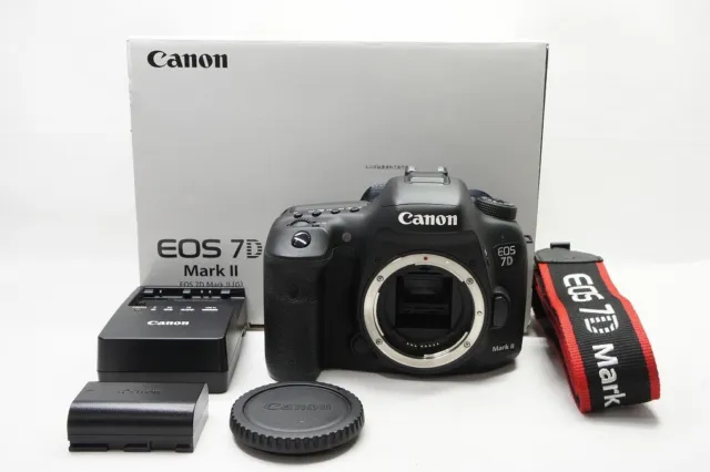 Canon EOS 7D Mark II  20.2MP Digital SLR Camera Black Body Only w/ Box #240116f