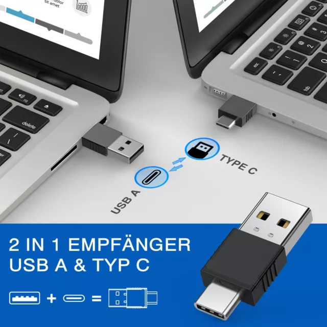 Presenter USB C 2.4GHz Wireless Fernbedienung für Windows/Mac/PowerPoint/Keynote 3