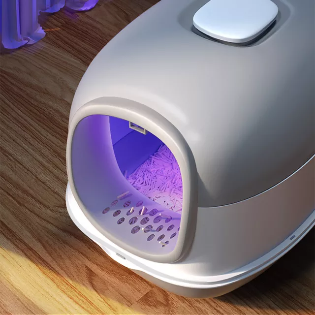 Cat Litter Box Self Cleaning Cat Box Drawer Sterilize Deodorize Tray UV Light