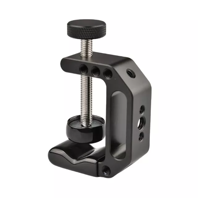 Aluminum C-Clamp with 1/4inch-20 and 3/8inch-16 Screw Holes Battery Pack Stand