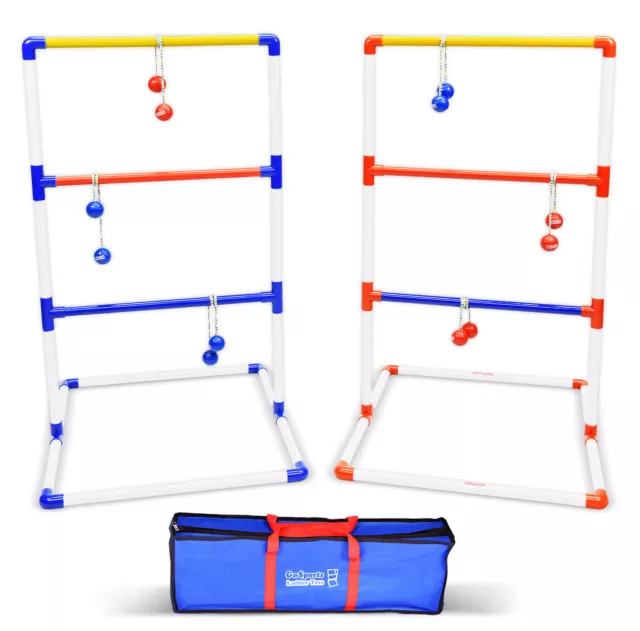 GoSports Ladder Toss Hillbilly Golf Outdoor Yard Game Set 6 Bolos w Carry Case