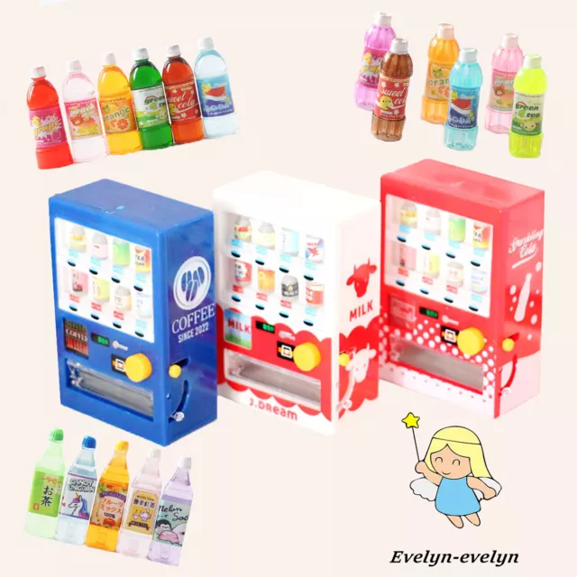 Drinks Vending Machine Dollhouse 1/12 Fruit Juice Easy-open Cans Decor Miniature