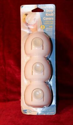 SAFETY 1st Secure Grip DOOR KNOB COVERS - Pack of Three/White - BNIP