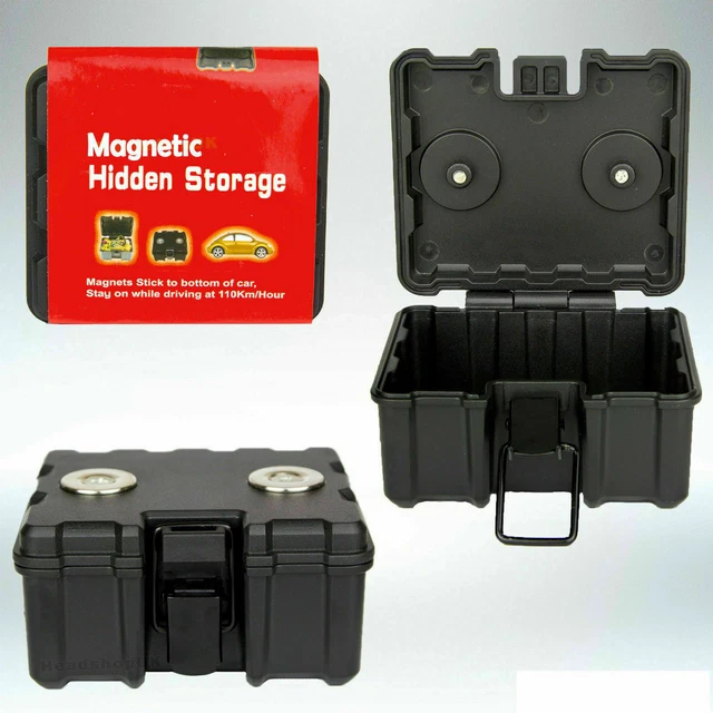 MAGNETIC HIDDEN SAFE Stash Secret Storage Box Container for Car ...