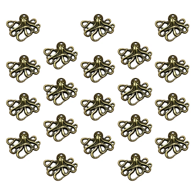 20 Stück Alloy Octopus Anhänger Charms DIY Schmuck Herstellung Zubehör für