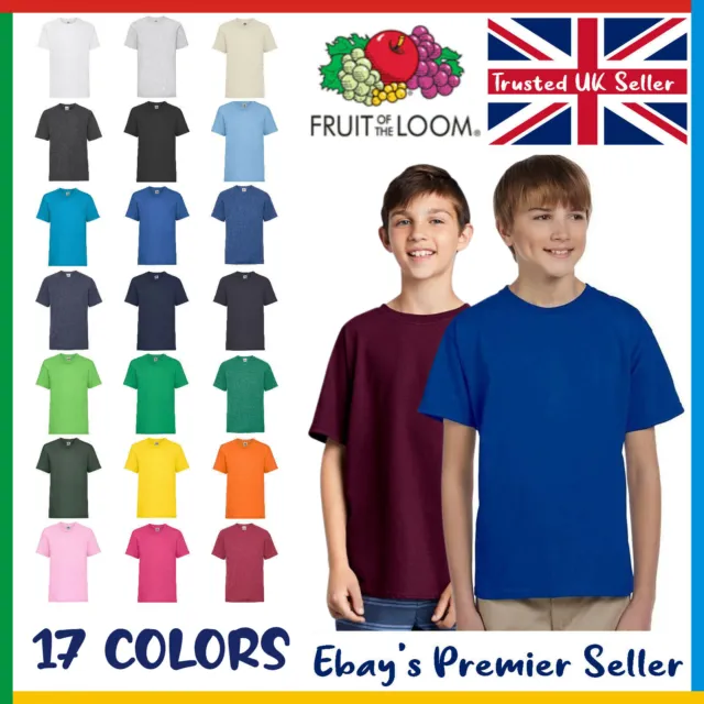 T-shirt bambini semplice ragazzi ragazze cotone frutta del telaio bambini età 1-15