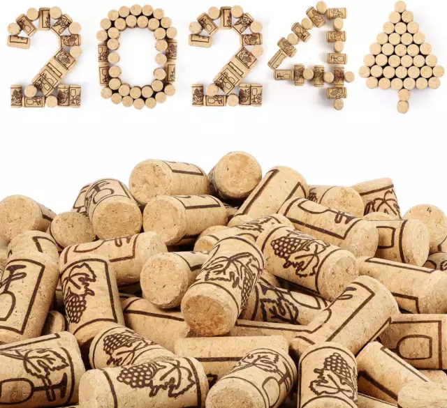 500 Pieces Natural Wine Corks 7/8" X 1 3/4" Wood Straight Corks Wine Bottle Cork