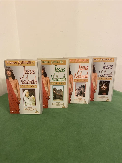 FRANCO ZEFFIRELLI'S Jesus Of Nazareth Robert Powell Video Box Set 4 Vhs ...