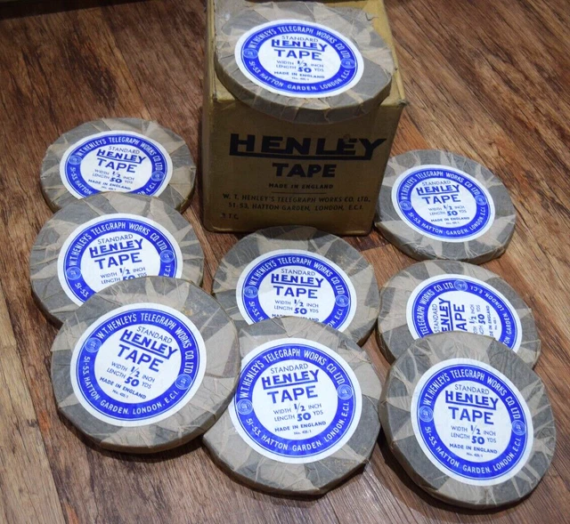HENLEY TAPE X 9 BOXED Henleys Telegraph Works Hatton Garden London